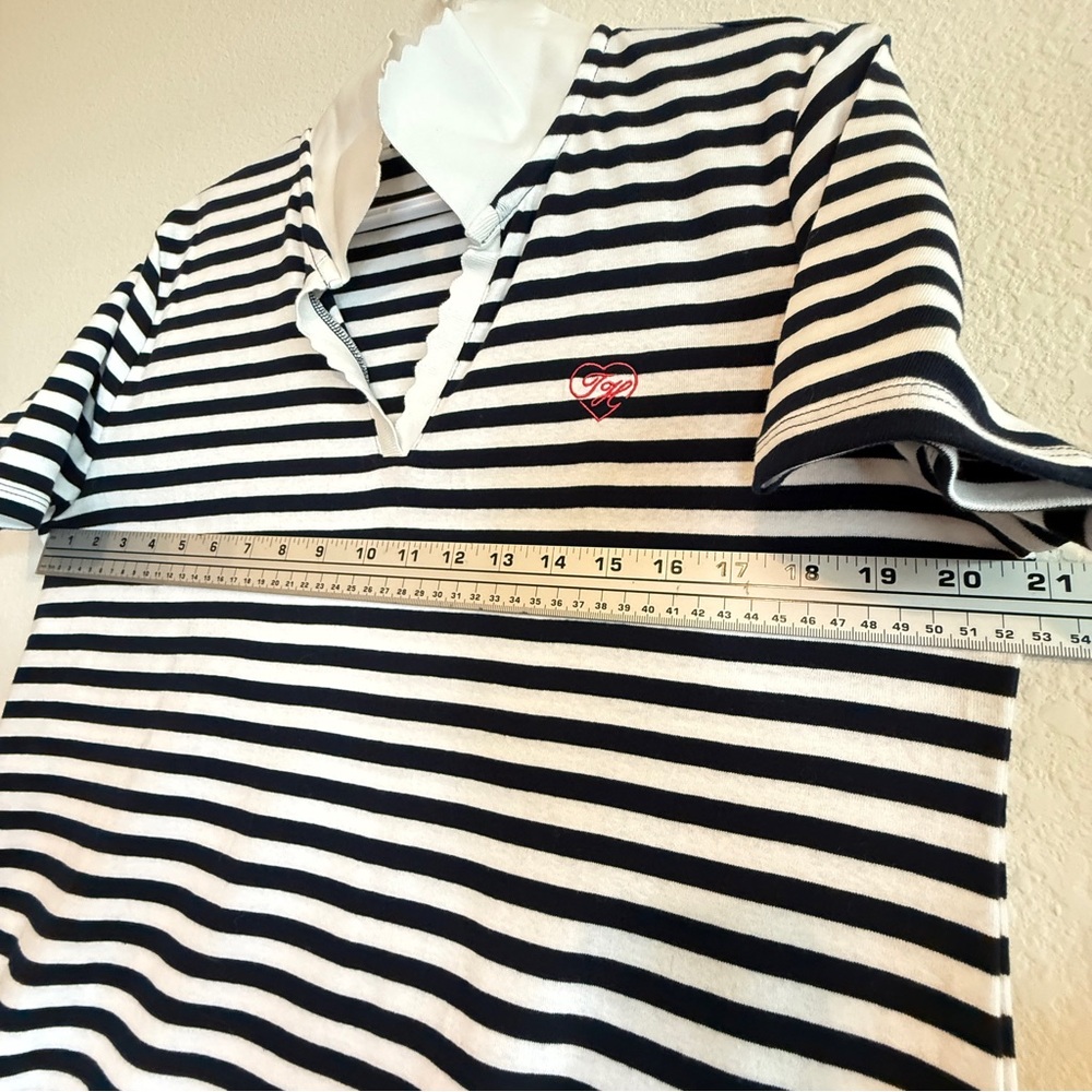🌟 Tommy Hilfiger Striped Polo Dress – Preppy Heart Charm Vibes! 🌟 - Picture 4 of 16